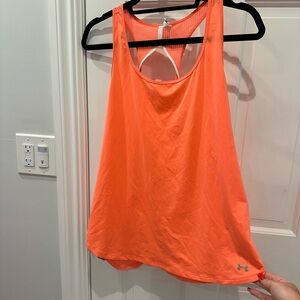 Under Armour Orange Relaxed Racerback Tank Top
